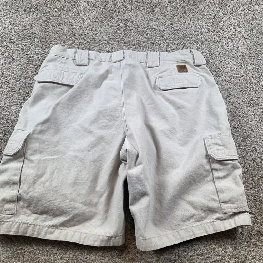Carhartt Cargo Shorts Men's 42 Beige Utility Outdoor Workwear Read* - Picture 6 of 8